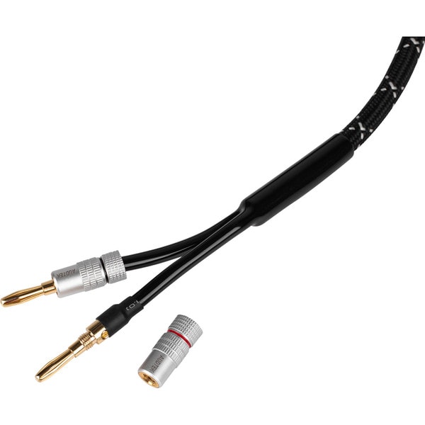 Main product image for Audtek 6 ft. 14 AWG Professional Grade Braided Speaker Cable Wire with Gold Plated Banana Plugs181-701